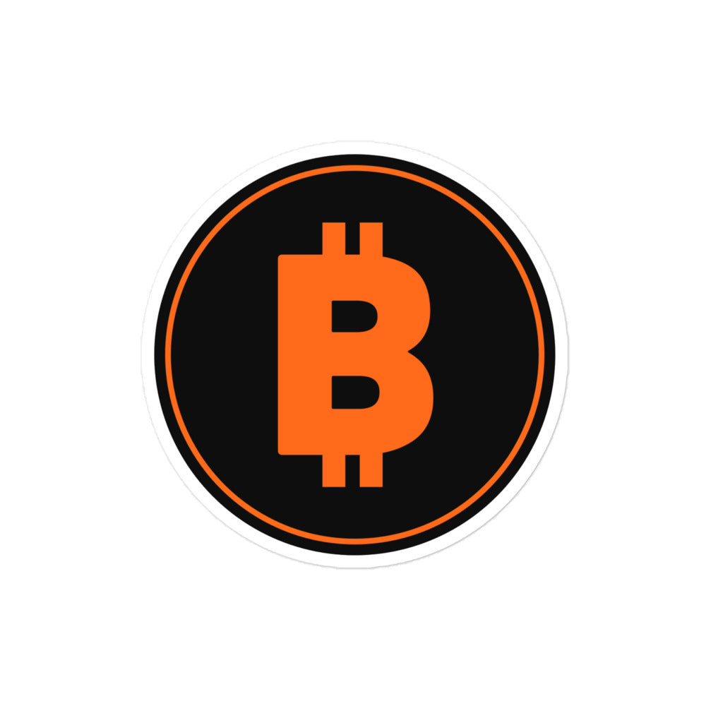 btc sticker mockup