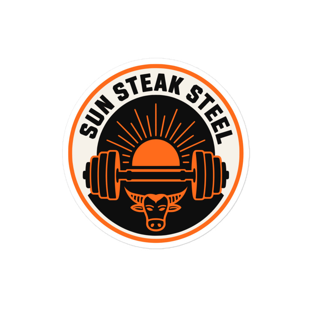 sss badge sticker mockup longhorn