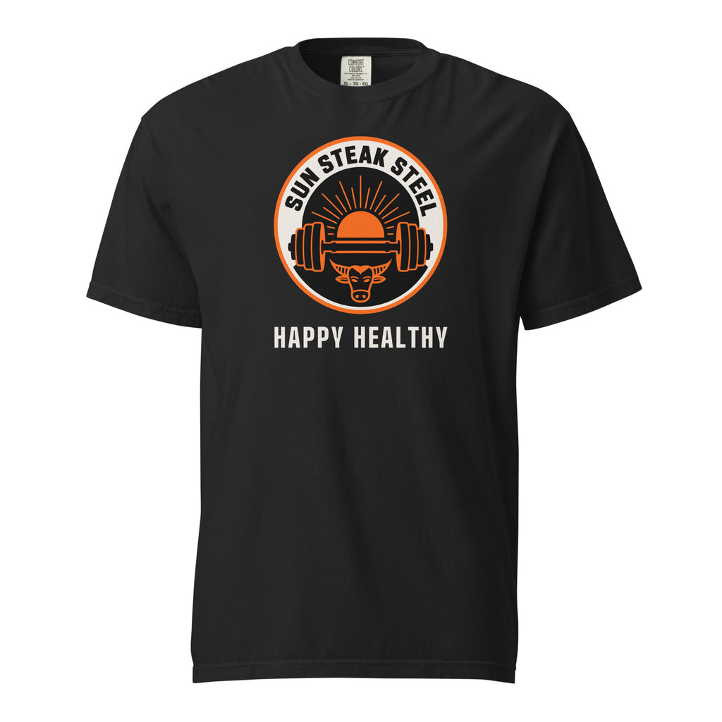 sss happy healthy tee mockup longhorn