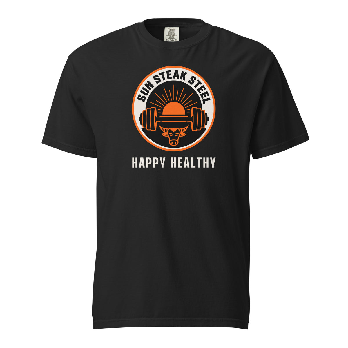 sss happy healthy tee mockup longhorn